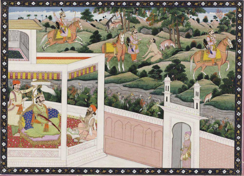 lukisan Raja Pandu memanah Resi Kindama dan istrinya dalam bentuk rusa (wikimedia.org)