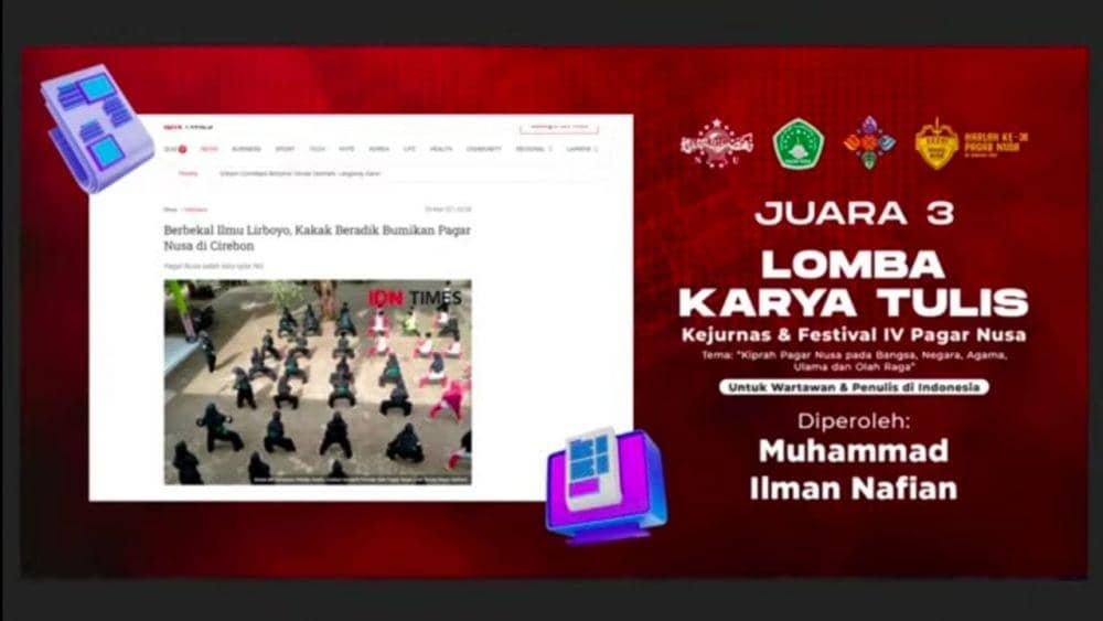 IDN Times Juara 3 Karya Tulis Kerjunas dan Festival IV Pagar Nusa
