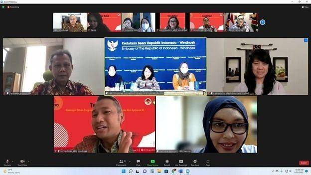Acara virtual KBRI Windhoek-Namibia soal pengarusutamaan gender (Dok. Kemenlu)