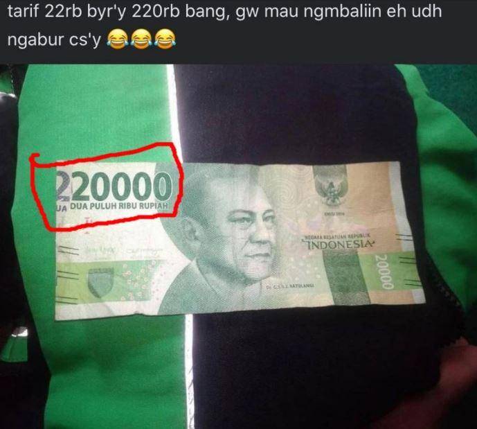 potret uang disambung (Instagram.com/dramaojol.id)