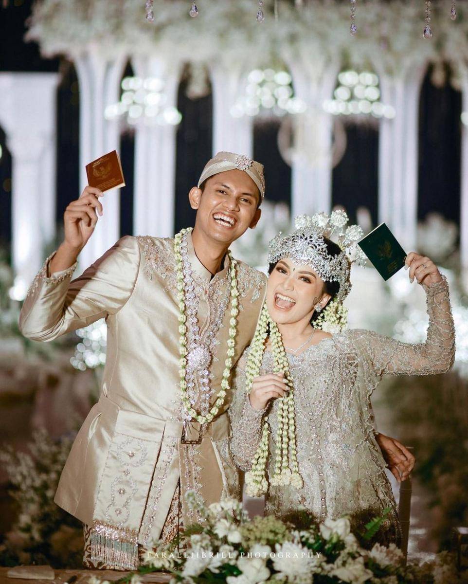 Momen akad nikah Ibnu Wardani dan Lalita Hutami. (instagram.com/faralljibrill_official)
