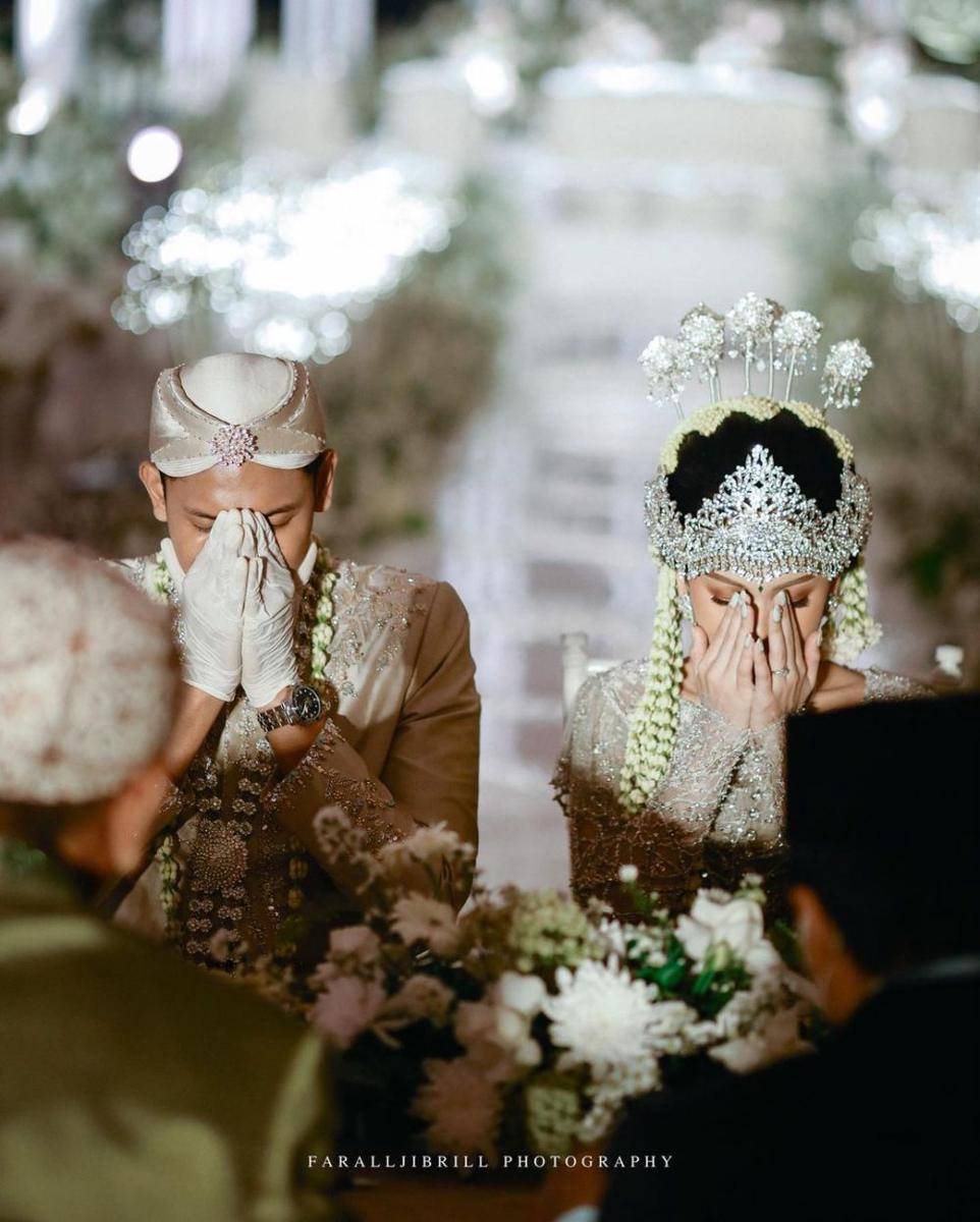 Momen akad nikah Ibnu Wardani dan Lalita Hutami. (instagram.com/faralljibrill_official)