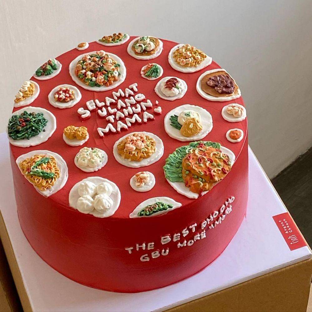 ide kue ulang tahun tema makanan. (instagram.com/augustchoose)