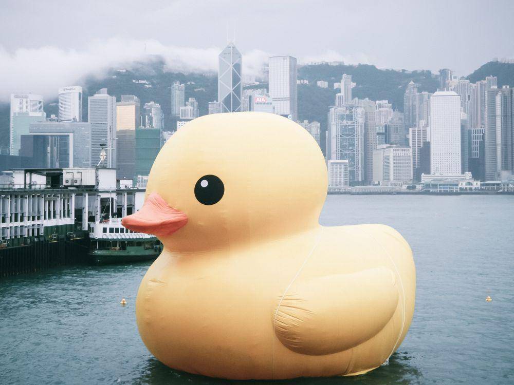 ilustrasi bebek karet terbesar di dunia (unsplash.com/ross_savchyn)