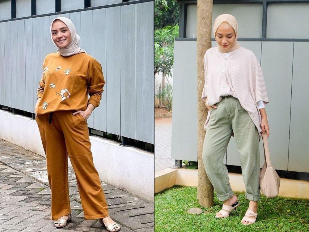 9 Referensi Outfit Hijab Kasual ala Enno Lerian, Nyaman dan Simpel