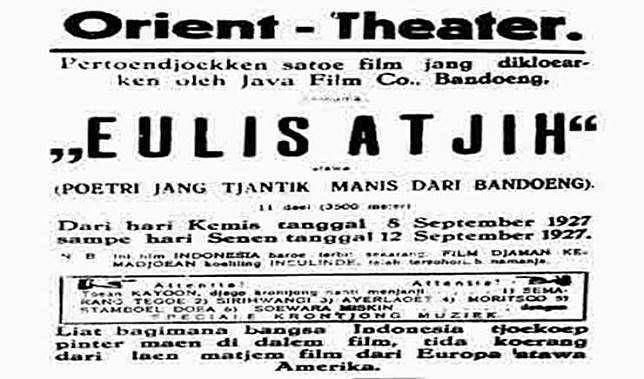 Film Indonesia Pertama - Eulis Atjih (1927)
