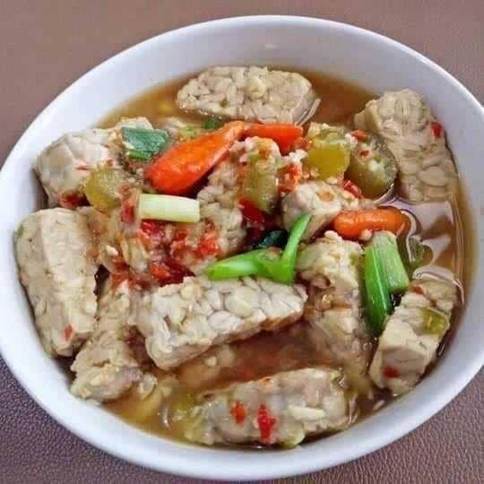 ilustrasi tempe kuah asam pedas(Instagram/kulinerio)