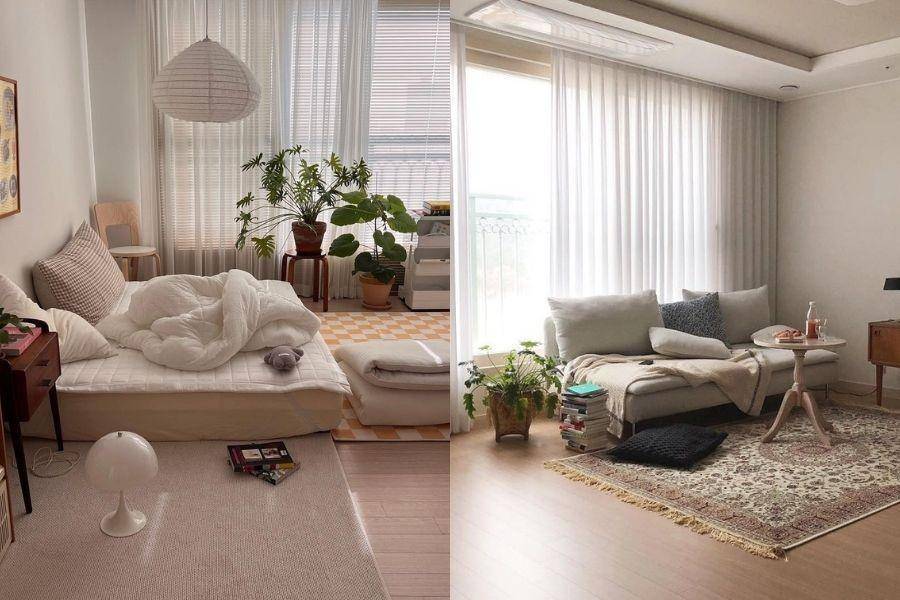 Dekorasi tanaman hias minimalis. (instagram.com/eunkyoiii / instagram.com/slow_ri)