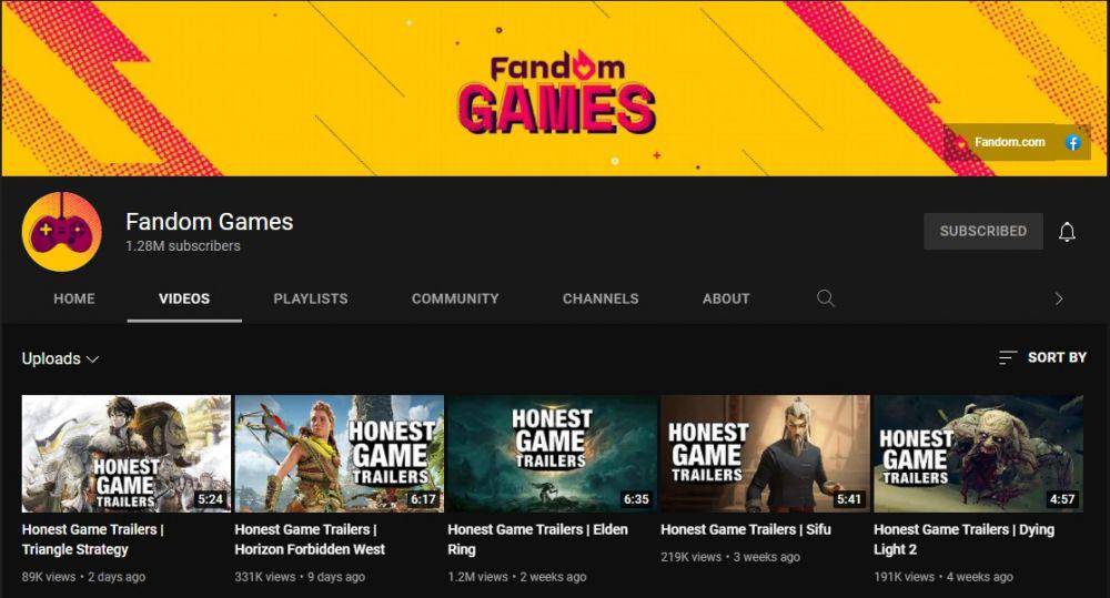 Channel YouTube Fandom Games (dok. YouTube/Fandom Games)