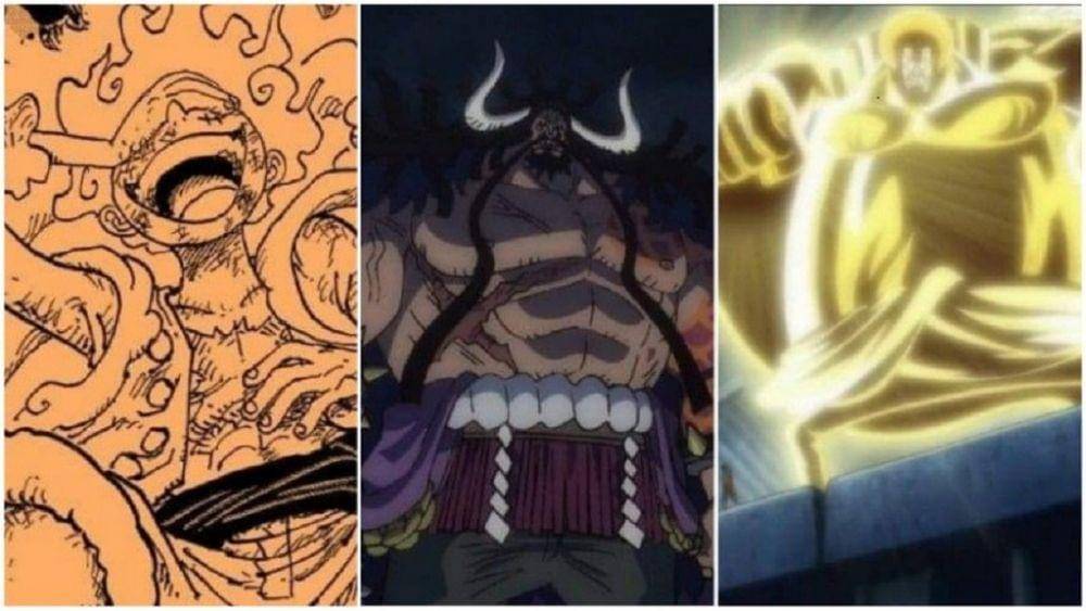 Luffy, Kaido, Sengoku. (Dok. Shueisha/One Piece)