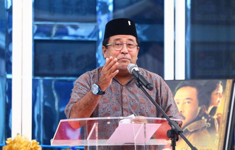 Rano Karno saat memberikan sambutan di SMK NMC. IDN Times/Alfi Ramadana
