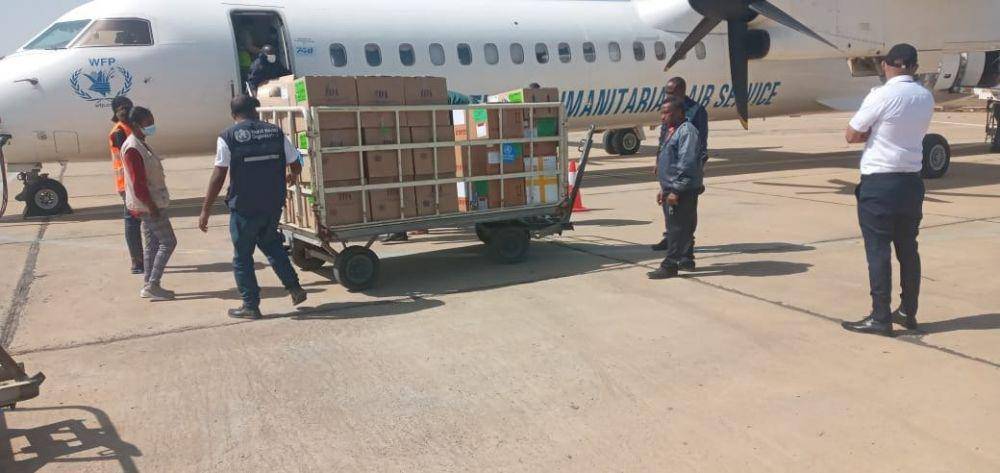 Bantuan medis dan perlengkapan yang tiba Kota Mekelle Ethiopia pada Februari 2022 (twitter.com/WHOEthiopia)