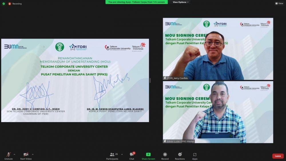 ITDRI Kerja Sama 3 Bidang Digital dengan Pusat Penelitian Kelapa Sawit