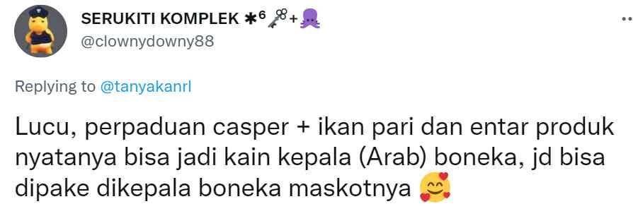 Komentar netizen soal Maskot Piala Dunia 2022 (Twitter.com/clownydowny88/)