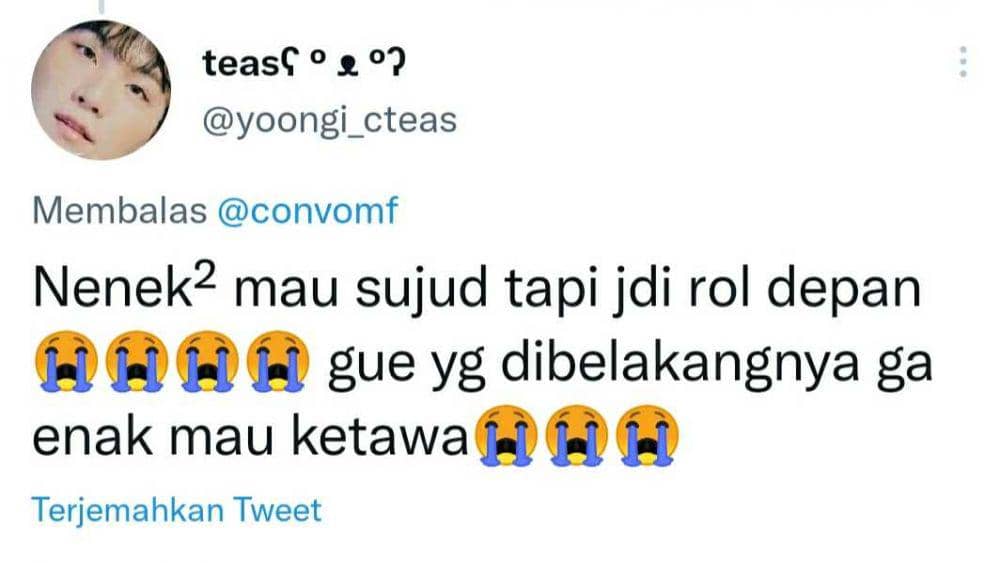 cerita lucu saat tarawih (twitter.com/yoongi_cteas)