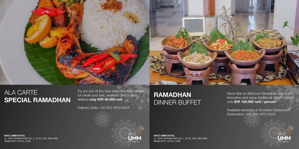 promo dan ilustrasi menu buka puasa di Rayz UMM Hotel (instagram.com/rayzhotelofficial)