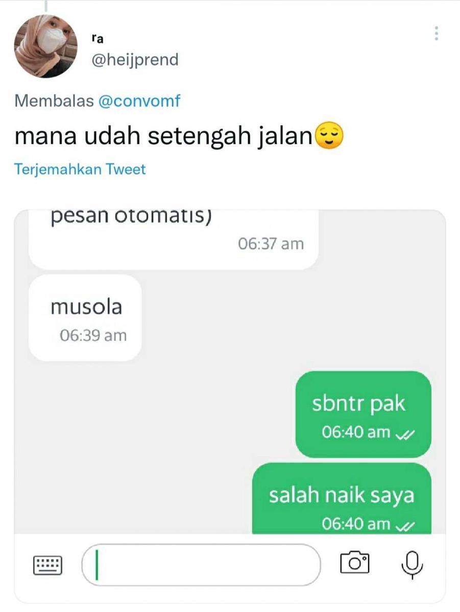 cerita naik ojek online (twitter.com/heijprend)