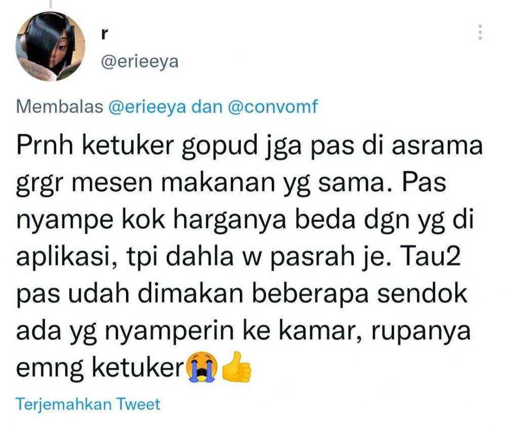 cerita naik ojek online (twitter.com/erieeya)