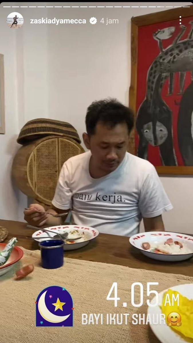 potret sahur pertama keluarga Zaskia Adya Mecca (instagram.com/zaskiadyamecca)