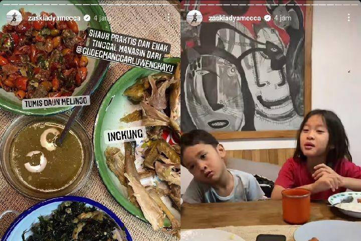 potret sahur pertama keluarga Zaskia Adya Mecca (instagram.com/zaskiadyamecca)