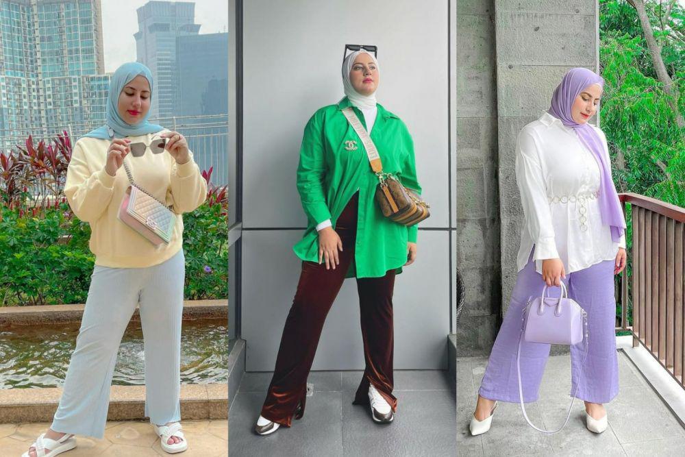 10 Potret Outfit  Warna Terang Tasyi Athasyia, Tampil Pede dan Kece!