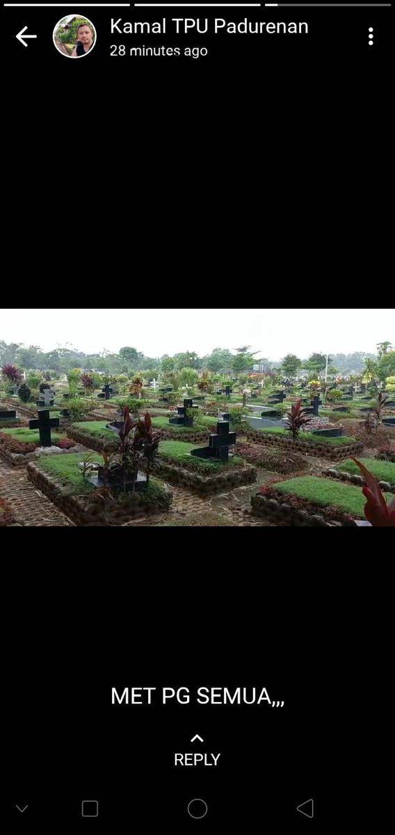 status WhatsApp penjaga makam (twitter.com/dnlwkrt)