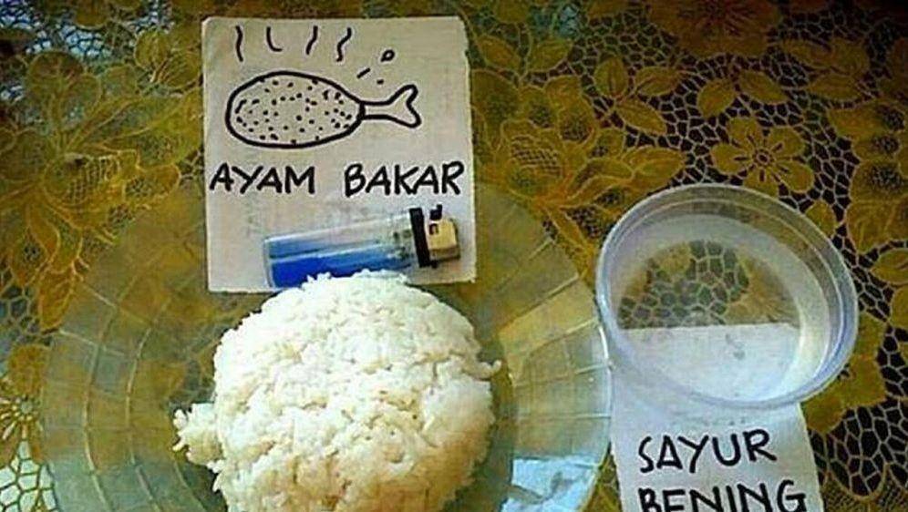 potret menu sahur low budget (instagram.com/rumah_shitmeme.id)