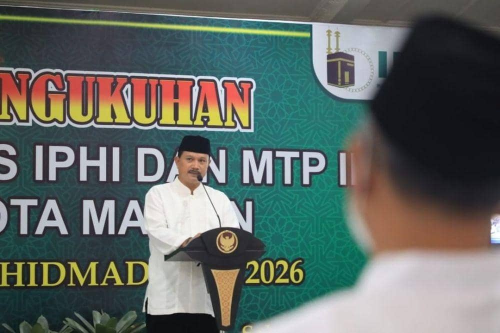Wali Kota Madiun Maidi dikukuhkan sebagai ketua IPHI Kota Madiun. (Instagram/@pemkotmadiun_)