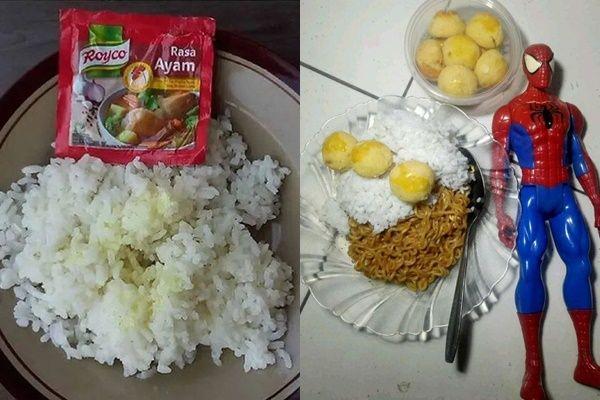 10 Potret Menu Sahur Low Budget, Ngenesnya Bikin Makan Sambil Nangis