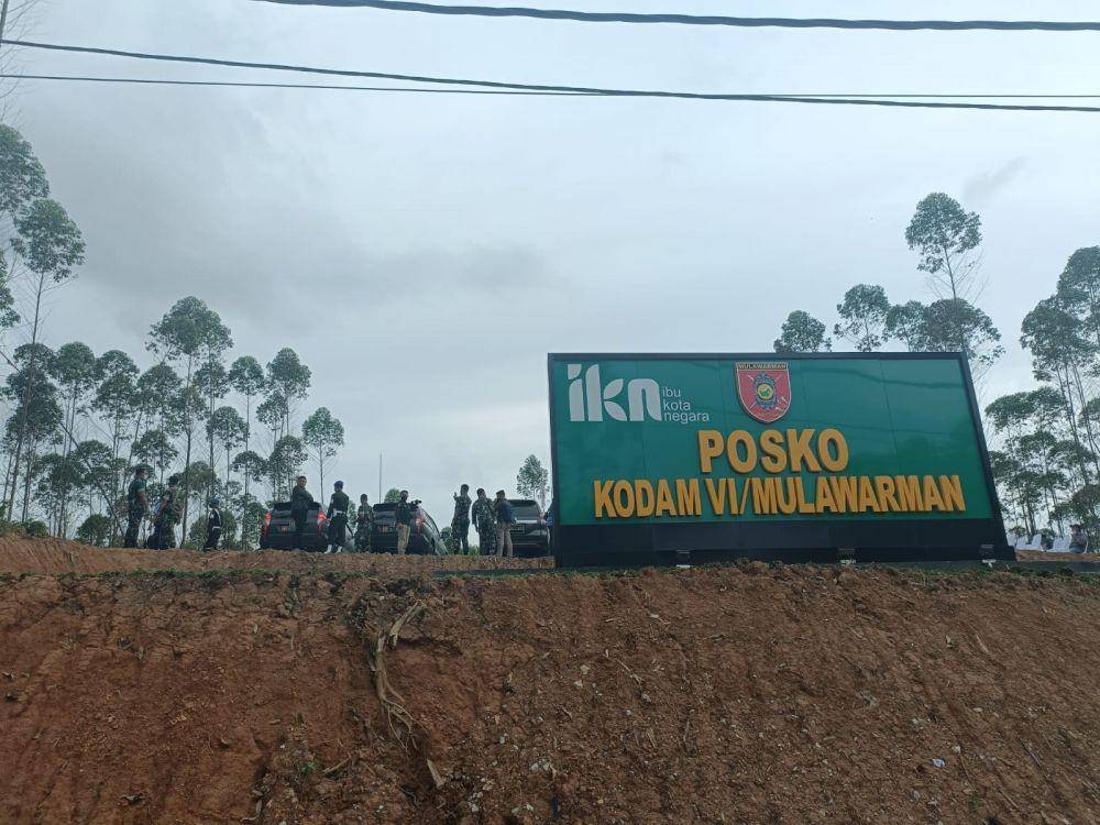 Posko Aju Kodam Mulawarman di lokasi IKN Nusantara. Foto istimewa