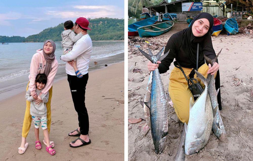 9 Potret Quality Time Keluarga Ryana Dea saat Memancing, Seru Banget!