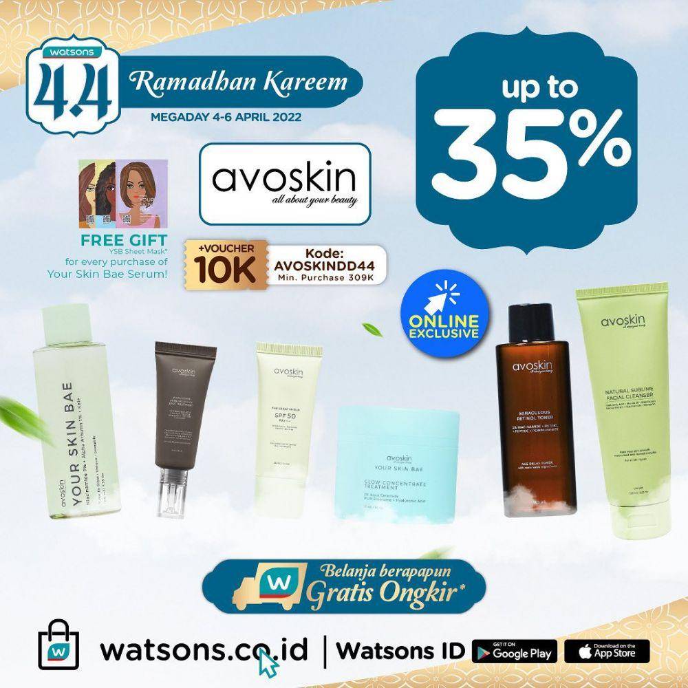 Promo skincare dan produk grooming pria April 2022 (Instagram.com/watsonsindo)