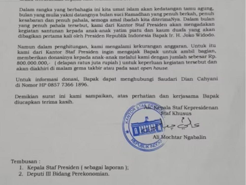 Wali Kota Cirebon Respons Surat 'Aspal' Sumbangan Ali Mochtar Ngabalin
