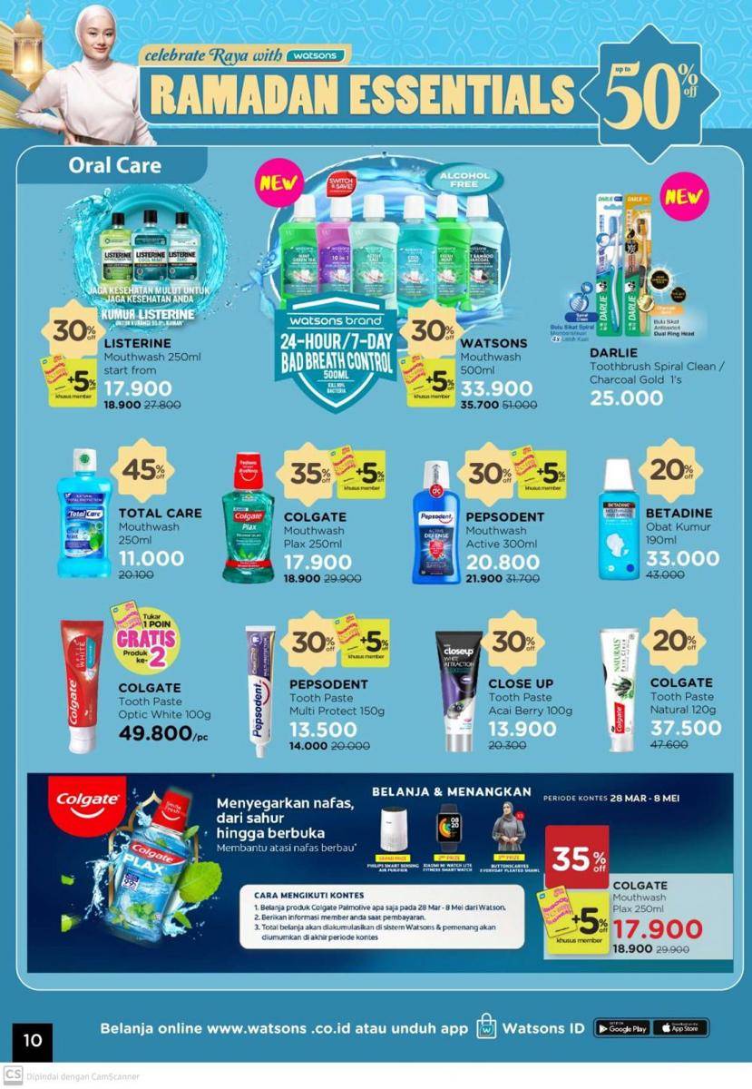 Promo skincare dan produk grooming pria April 2022 (Dok. E-Katalog Watsons Periode 28 Maret  - 8 Mei 2022)