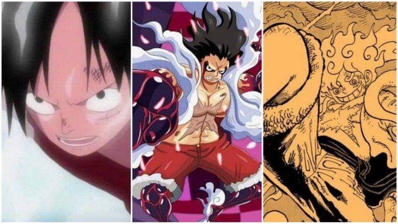Gear 2, Gear 4 Snakeman, dan Gear 5 Luffy. (Dok. Toei Animation/One Piece)