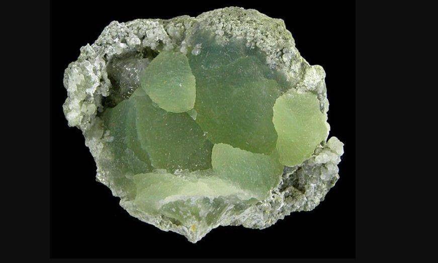ilustrasi prehnite (commons.wikimedia.org/Robert M. Lavinsky)