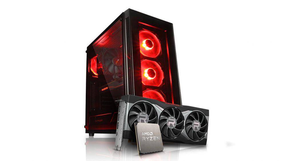 ilustrasi perangkat PC dan kartu grafik keluaran AMD (amd.com)