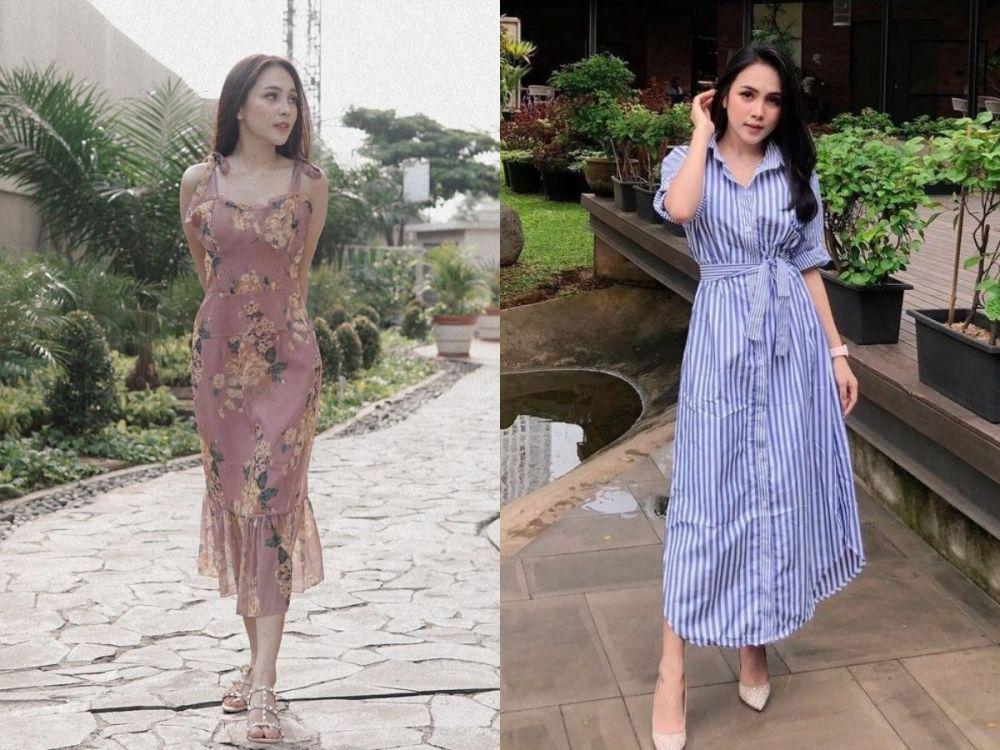 10 Ide Outfit dengan Dress Pesinetron Gledys Veronica, Feminin Abis