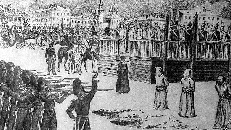 ilustrasi eksekusi Lingkaran Petrashevsky (commons.wikimedia.org)