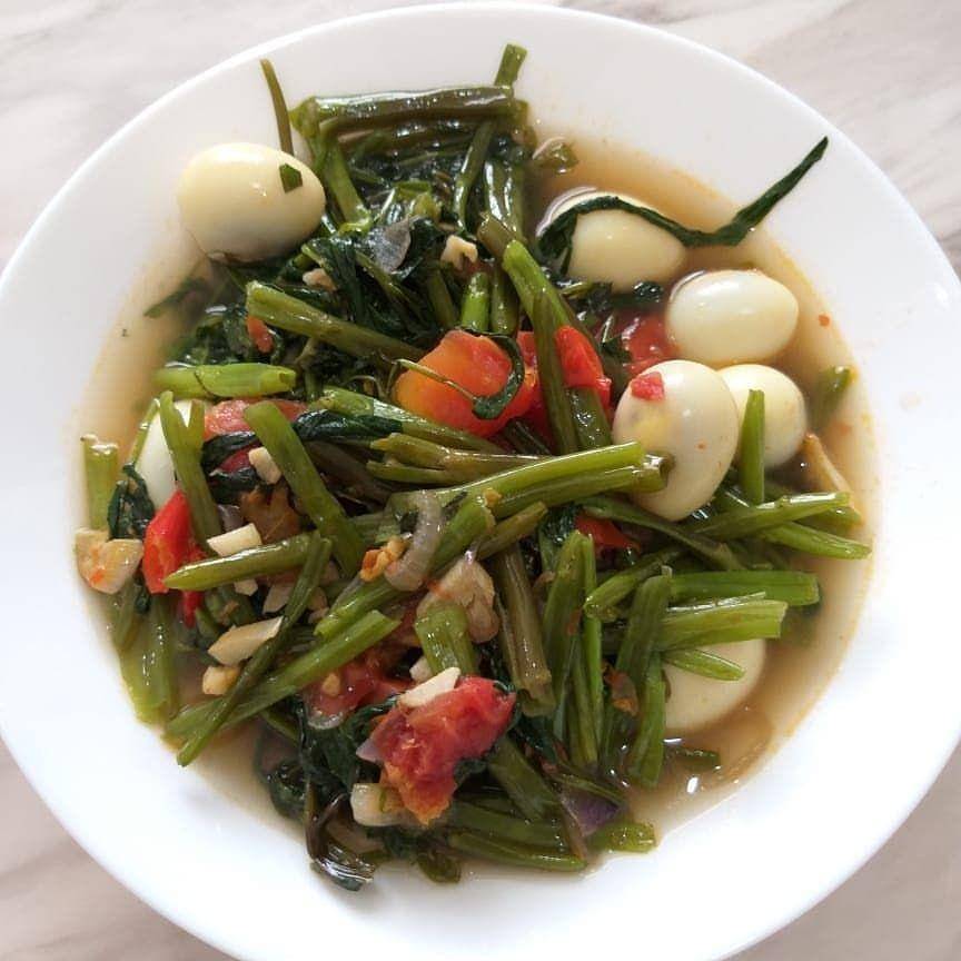 iustrasi tumis kangkung telur puyuh (instagram.com/phuenaa)