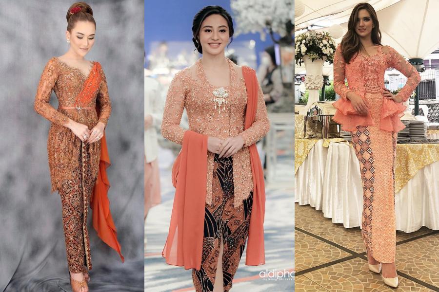 10 Variasi Ide Kebaya Warna Oranye untuk Lamaran, Fresh dan Ceria!