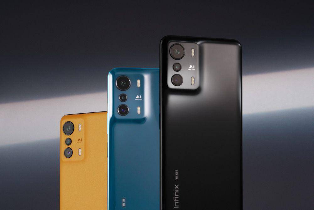 foto Infinix Zero 5G dalam tiga pilihan warna (notebookcheck.net)