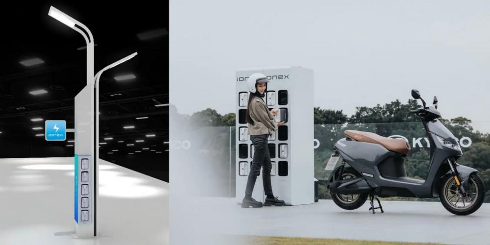 Kymco Siapkan Stasiun Swap Baterai Motor Listrik dengan Lampu Jalan