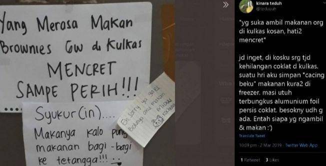 cerita lucu barang hilang (twitter.com/kinarateduh)