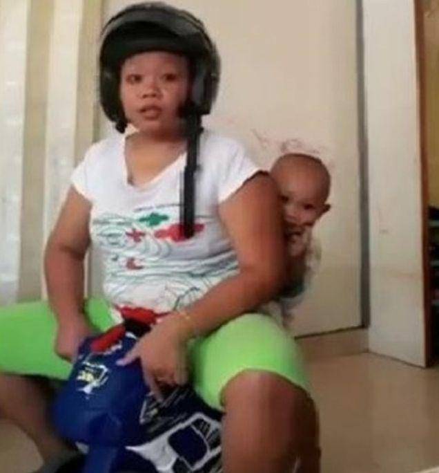 aksi absurd ibu demi anak (instagram.com/sukijan)