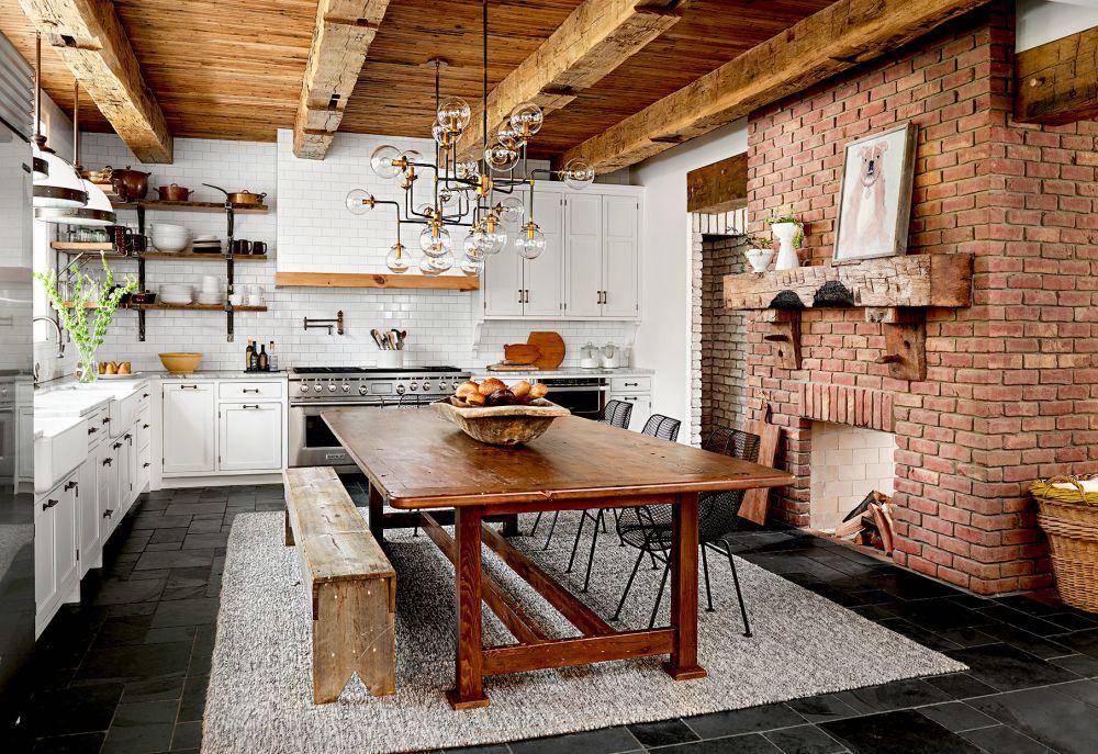 ilustrasi dapur bertema farmhouse (bhg.com)