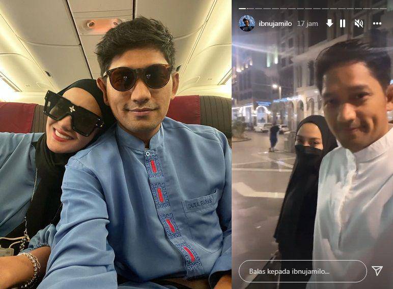 kolase potret Ririn Ekawati dan Ibnu Jamil saat di Mekkah (instagram.com/ririnekawati|instagram.com/ibnujamilo)