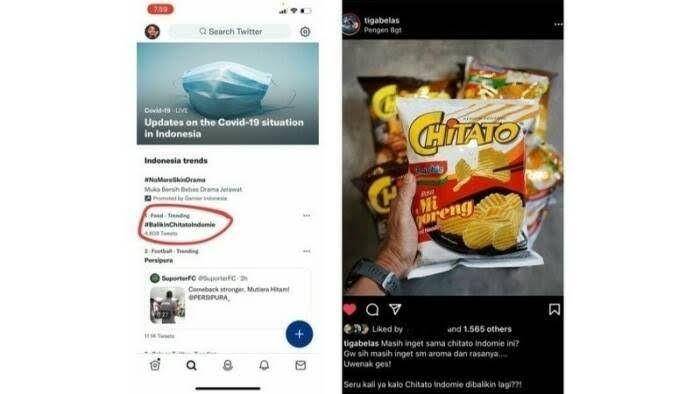 Tagar #BalikinChitatoIndomie viral (Dok. Istimewa)