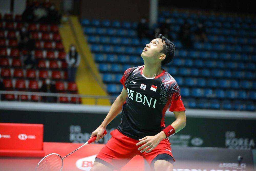 Jonatan Christie di Korea Open 2022 (dok. PP PBSI)