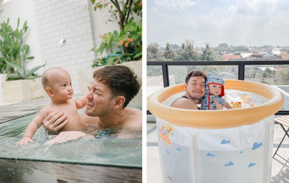 9 Potret Anthony Xie Temani Anzel Main Air, Bukti Ayah Siaga!